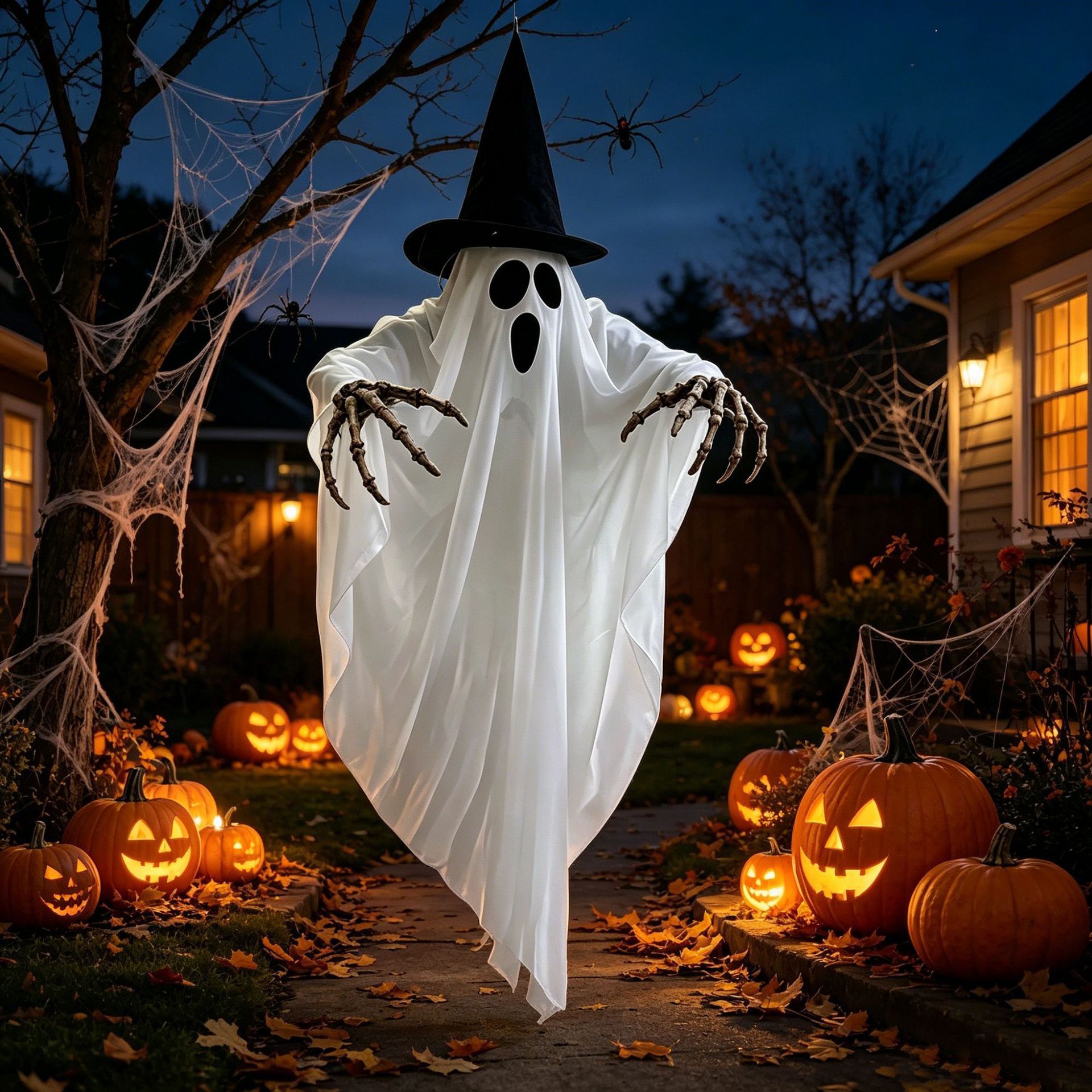 Chapeau de Sorcier Lumineux Halloween — Déco Fantôme 2