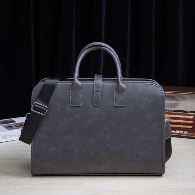 Men's Handbag Daily Casual Briefcase Personalized File Package Gray - Shop at LoveMi