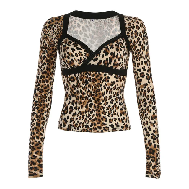 American Sexy Leopard Print Chest flattering Top For Women Leopard - Shop at LoveMi