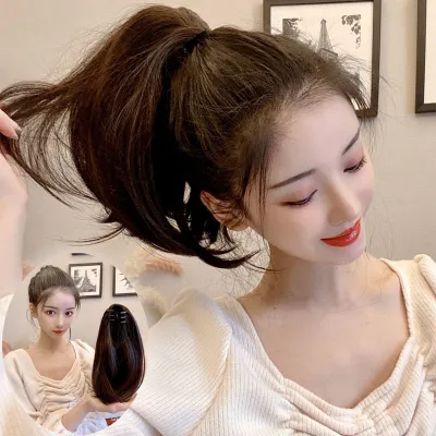 Wig Ponytail Women's Clip-on Short Inner Buckle