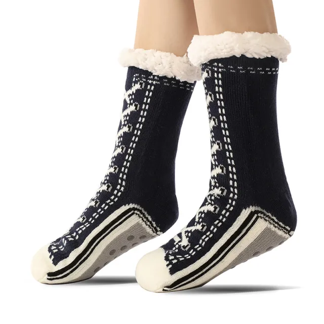 Room Berber Fleece Blanket Socks Warm Socks Women's Socks Black - Shop at LoveMi