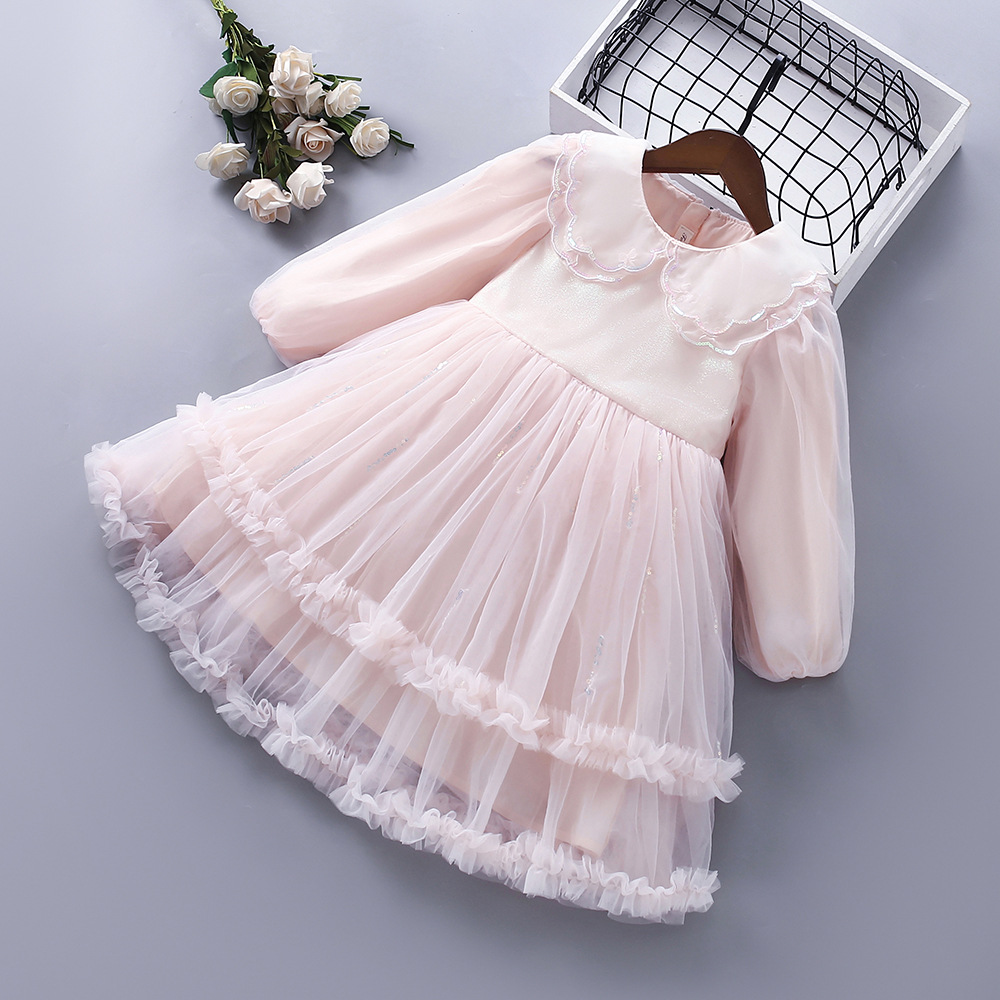 Children's Sweet Long-sleeved Tulle Skirt With A Delicate Mesh Texture - Image 2