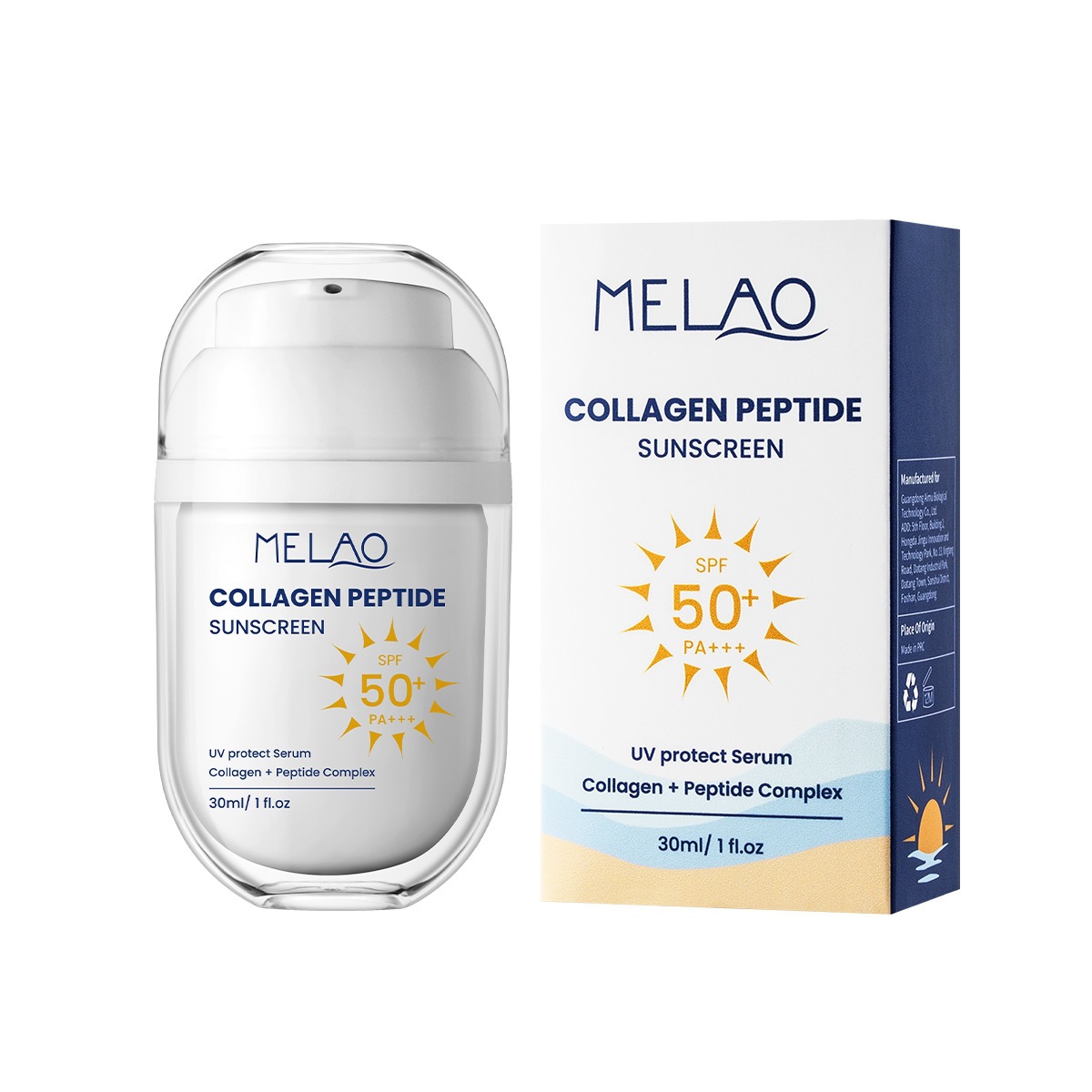 Crème solaire SPF 50+ au collagène — Hydratante et éclaircissante