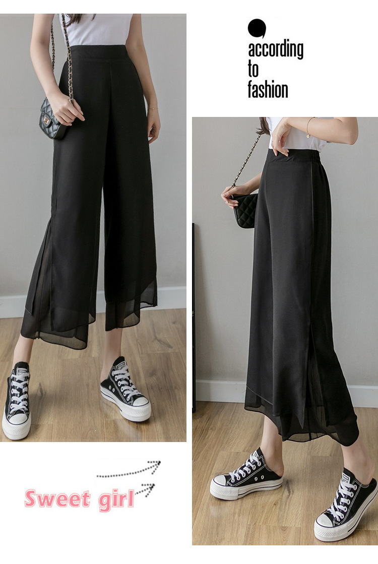 Title 4, High Waist Loose Ninth Hakama Pants für Damen, ...