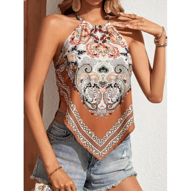 Summer Fashion Women's Wear Printed Camisole Top Mixed Color S - Shop at LoveMi