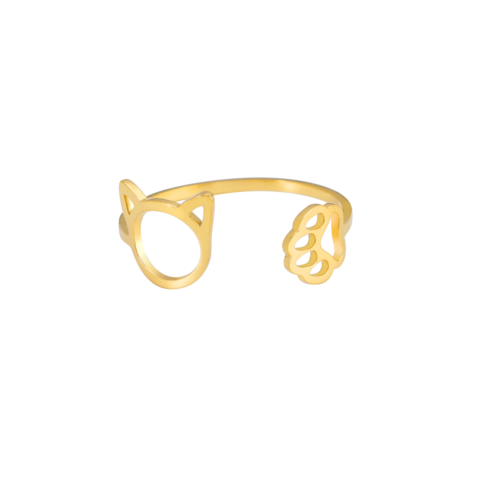 Cute Cat Claw Ring Stainless Steel