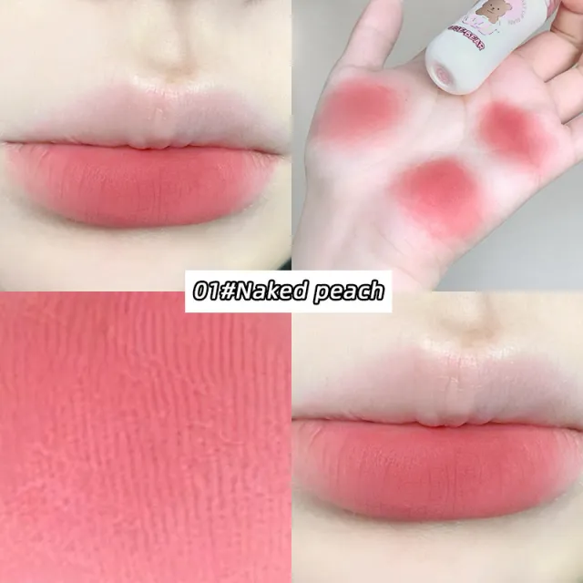 Cute Plain Face Lasting Moisturizing Waterproof Colorfast Lip Lacquer 01 Naked Peach - Shop at LoveMi