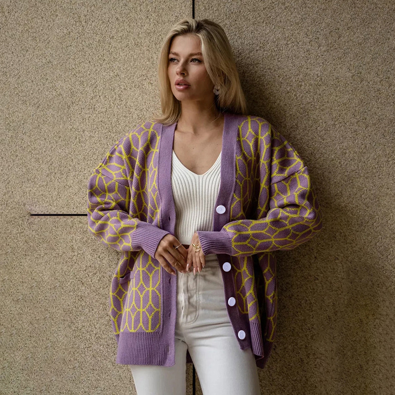 Top Women's Loose Mesh Pattern Without Collar