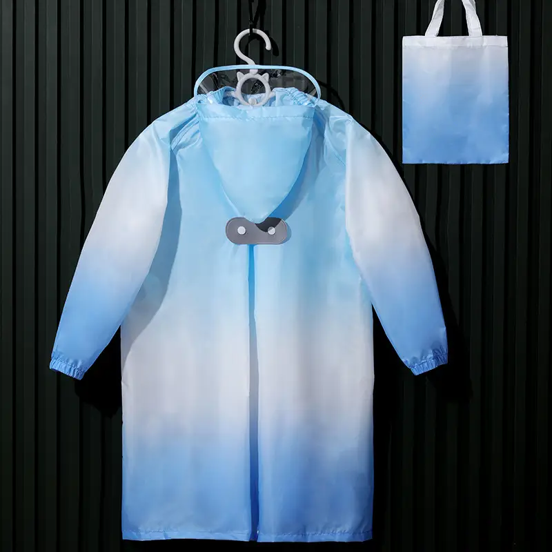 New Summer Lightweight Portable Gradient-Color Raincoat For Older Children
