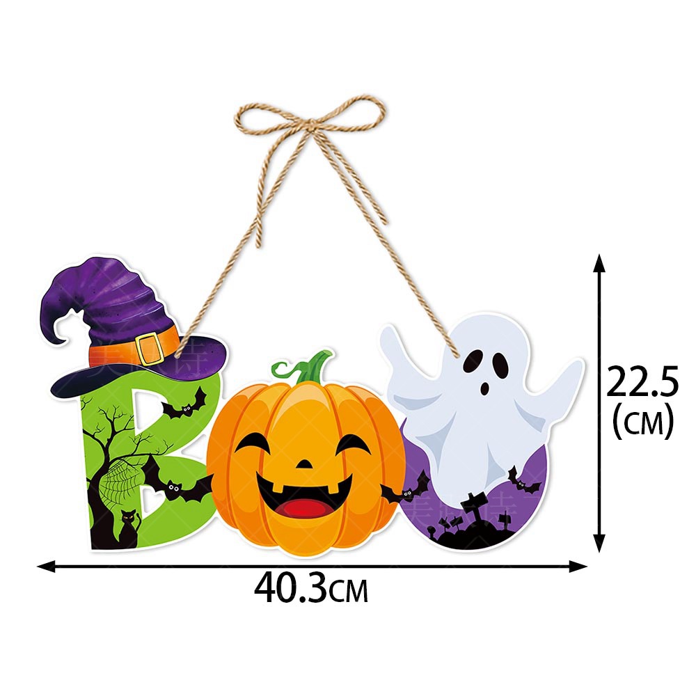 Halloween party decoration pumpkin bat door hanging (boo