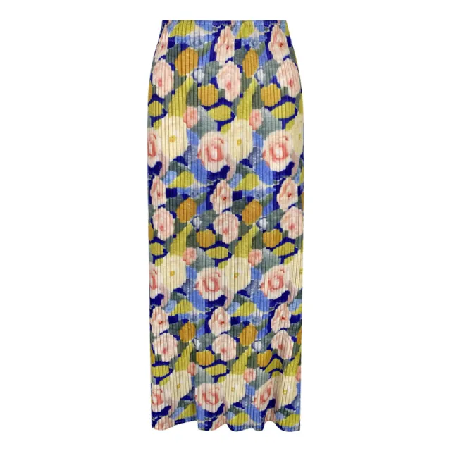 Printed High Waist Slit A Line Skirt Yellow Flower Skirt - Shop at LoveMi