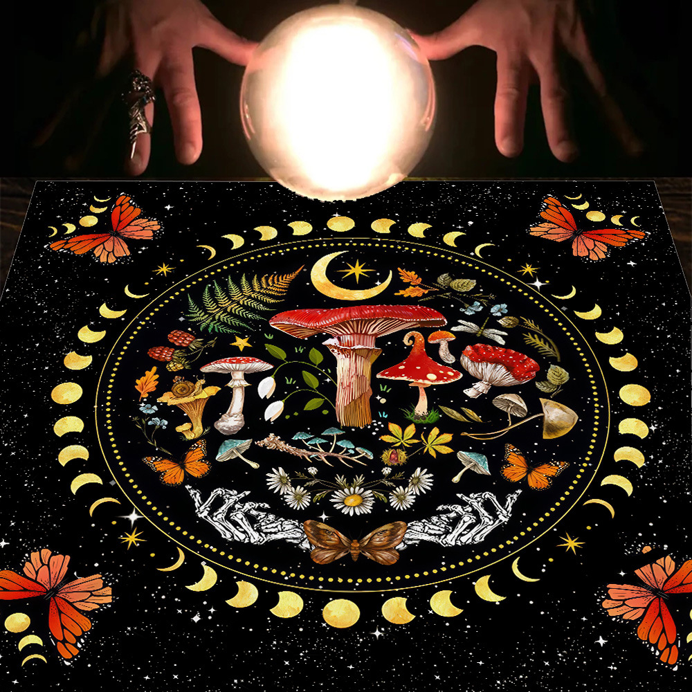 Title 26, Tovaglia da tarot in velluto Luna Sole Albero F...