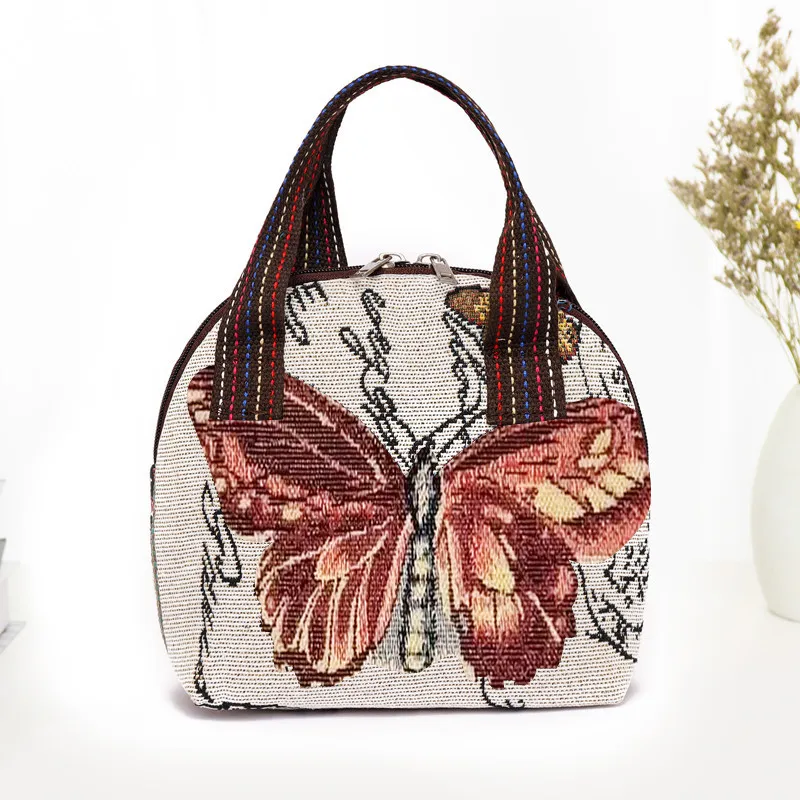 Womens Ethnic Style Tote Bag - Red