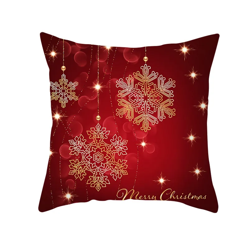 Santa Elk Pillow Cover Lumbar Pillow Car Pattern - Style 17