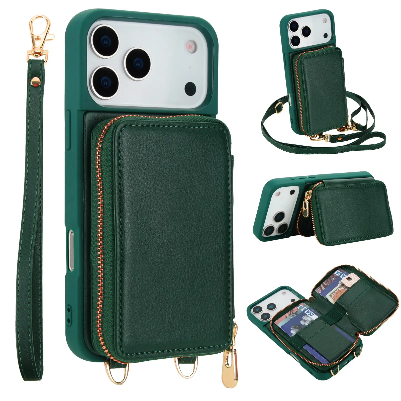 Zipper-brace Protective Leather Case
