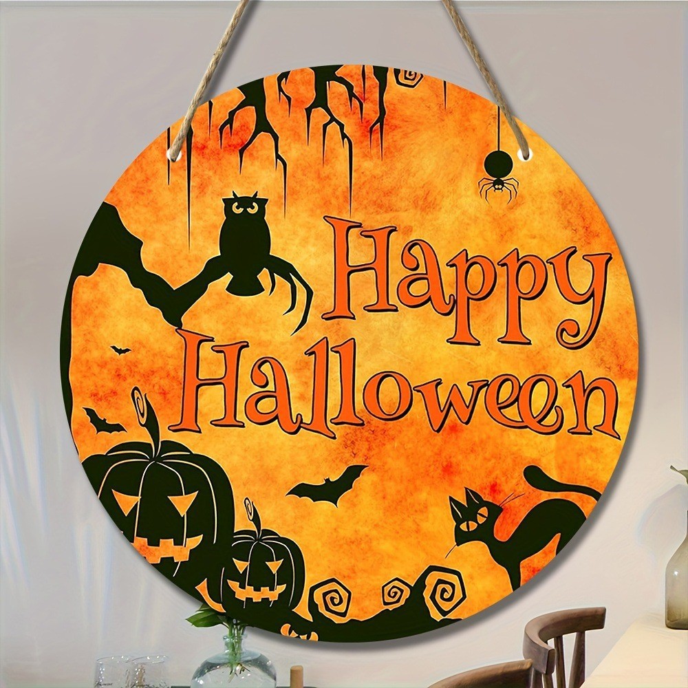 Title 6, Halloween Wooden Doorplate Home Decoration