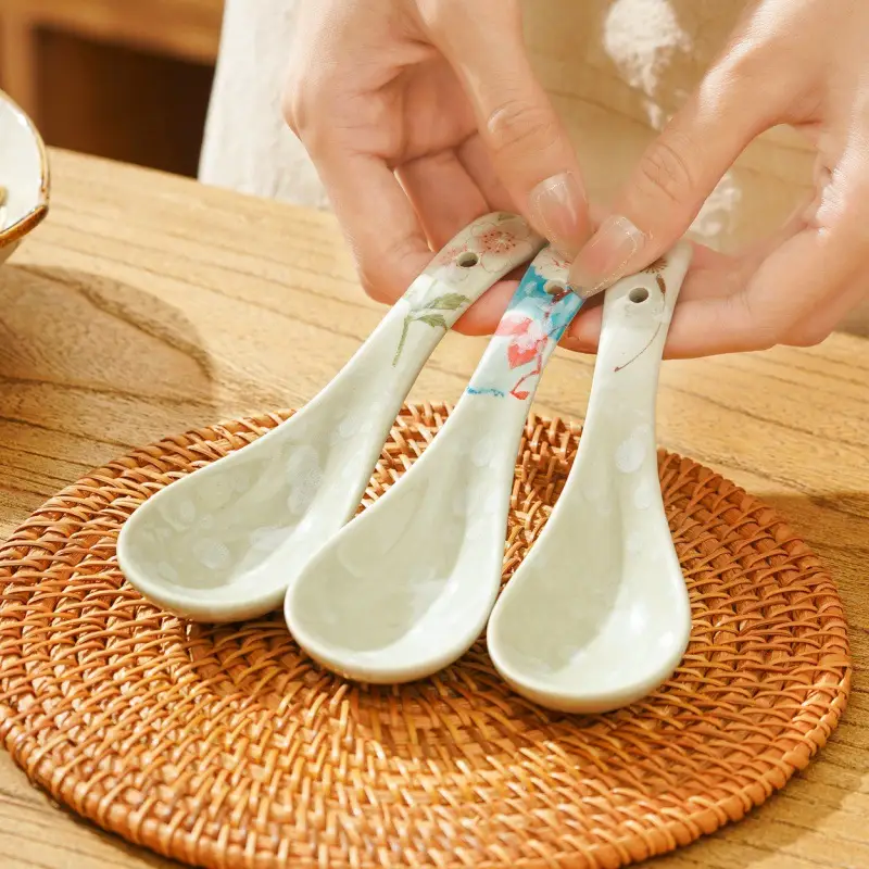 Chinese Small Spoon Household Ceramic Spoon