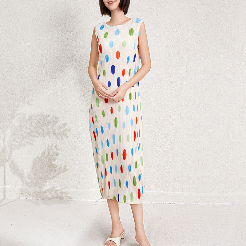 Colorful Polka Dot Dress Women's Summer