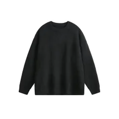 Autumn New Simple Loose Couple Sweater For Women - Black - View 1