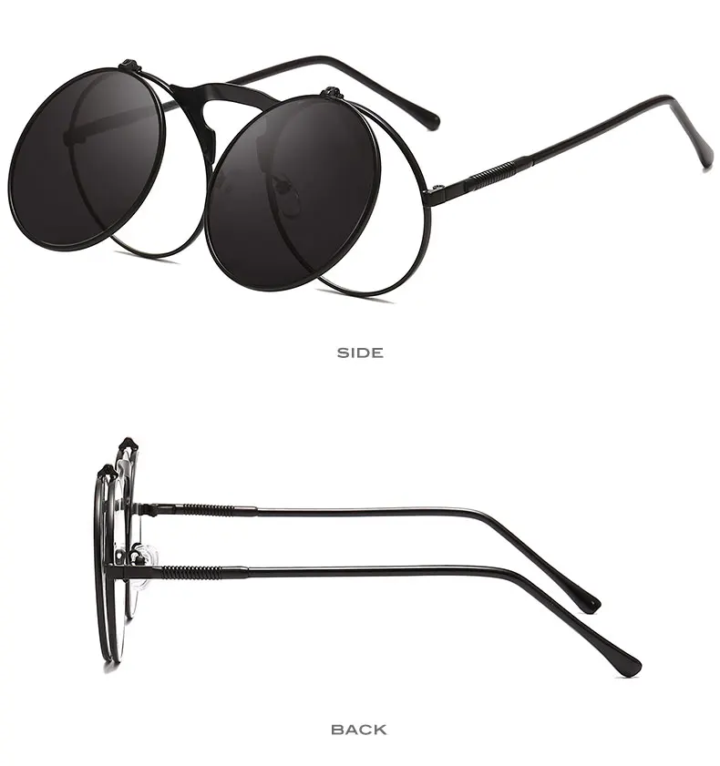 Title 6, Round frame flip sunglasses