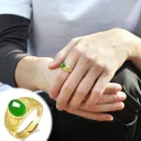 Golden Green Ring