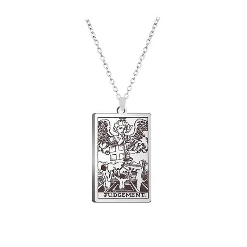 Alloy Electroplated Tarot Necklace