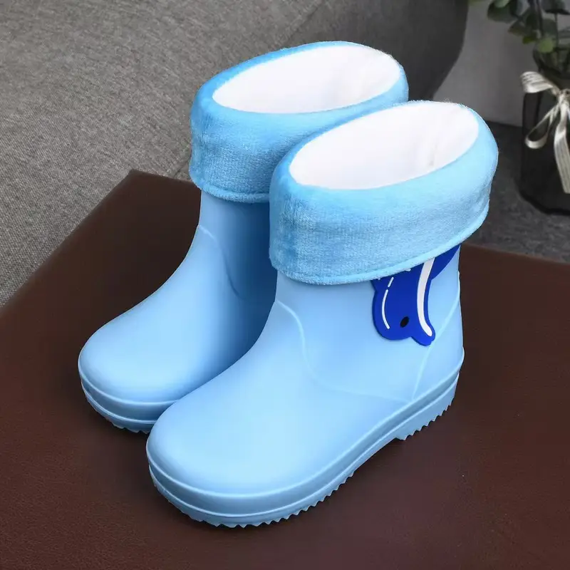 Removable Cartoon Giraffe Rain Shoes Boys And Girls Animal Pattern Rain Boots