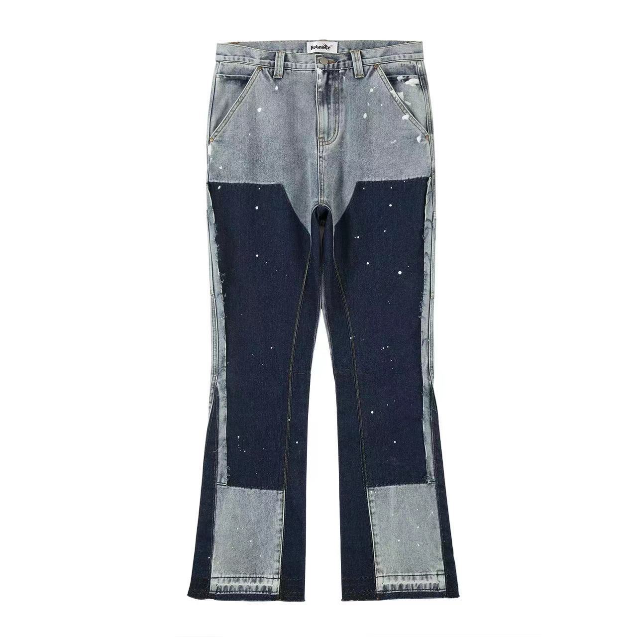 Men's Fashion Retro Washed Loose Wide Leg Jeans