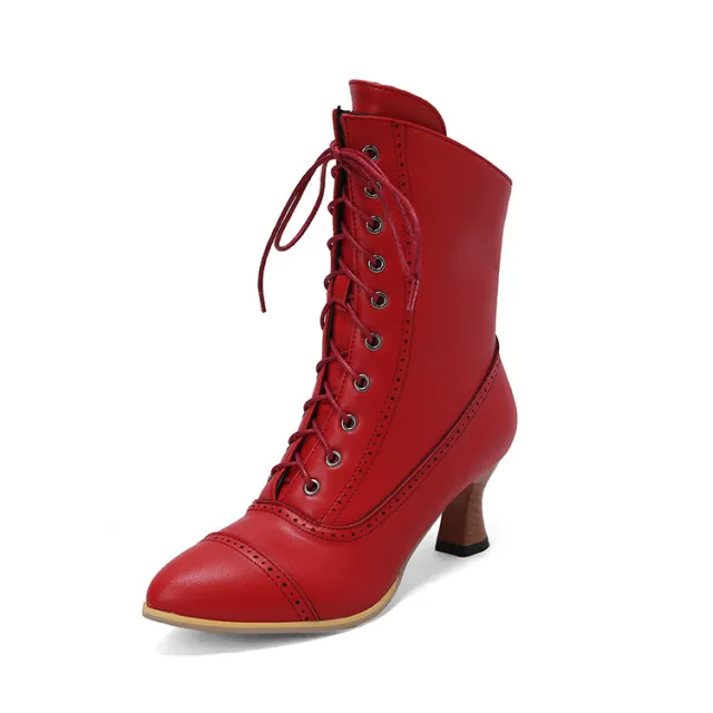 Victoria Wind Women's Retro Boots Red - Shop at LoveMi