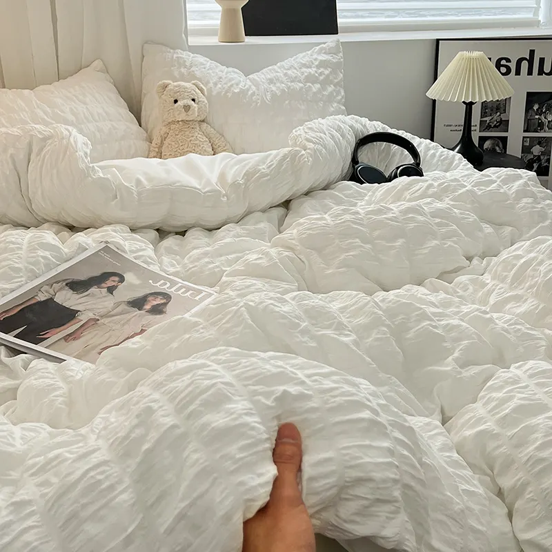 Washed Cotton Duvet Cover Bedding Four-piece Set
