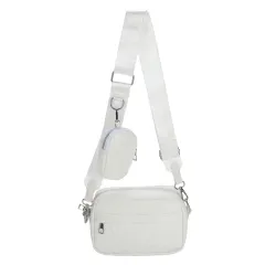 Fashion Ladies Solid Colour Single-shoulder Bag - White - View 1
