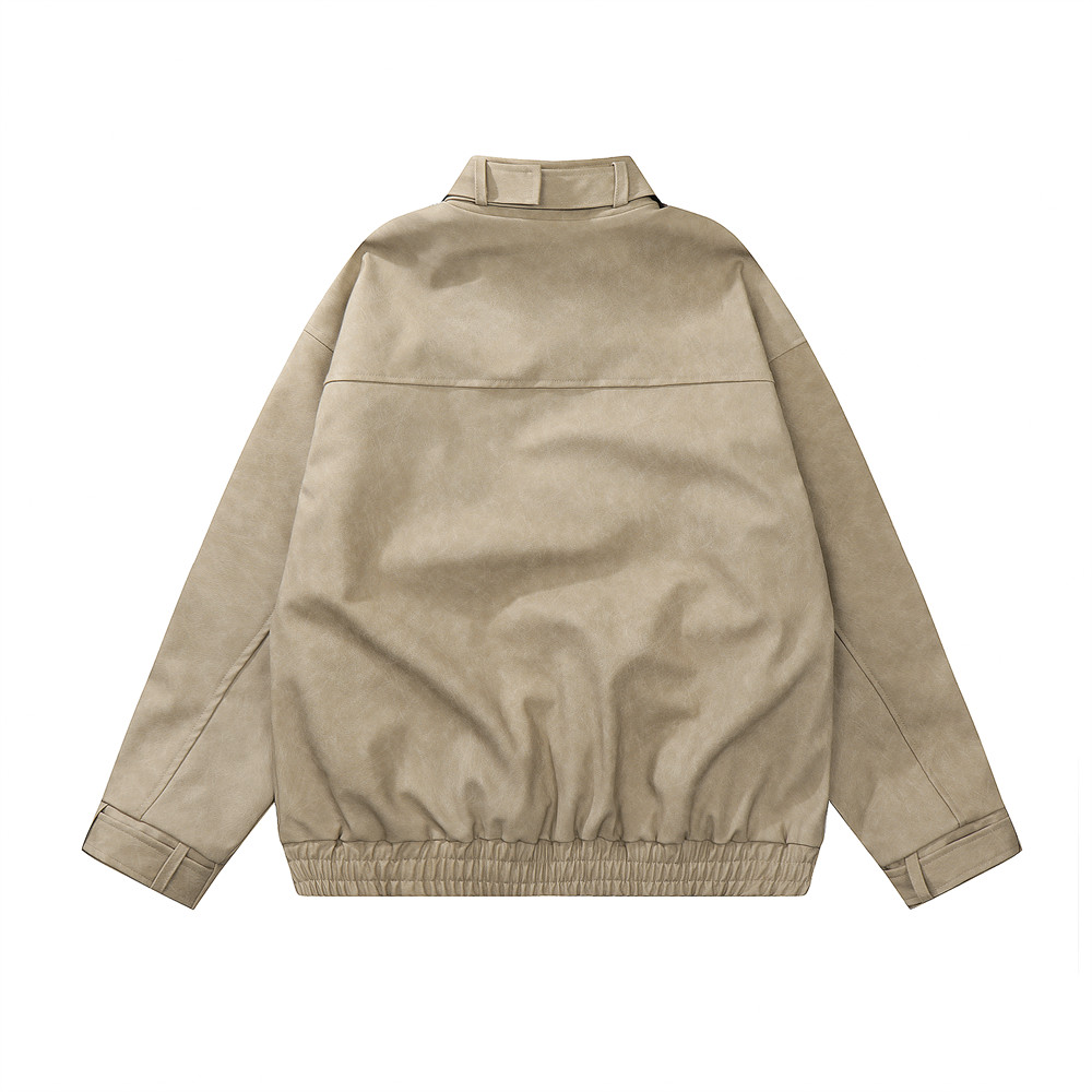 Motorcycle Clothing Leather Coat Male