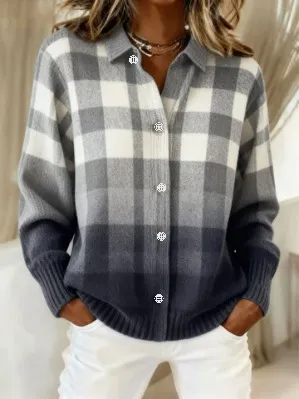 Women's Shirt Lapel Cardigan Top Solid Color Color 34 - Shop at LoveMi