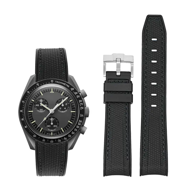 Curved-end Strap 20mm Silicone Watch Band