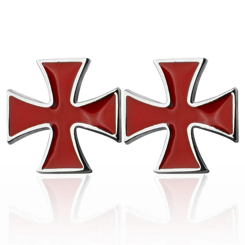 Red Cross French Shirt Men's Cufflinks
