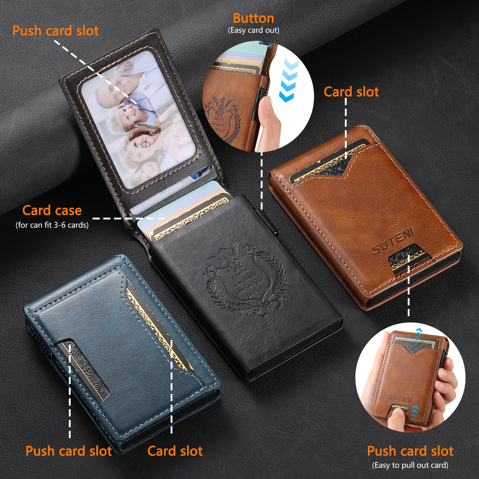 Oil-wax Grain Glossy Full-wrap Leather Card Holder 31 9135e044 ca0b 4656 9740 0083edac593f