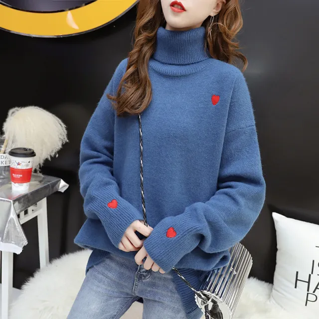 Love All matching Embroidered Sweater Top For Women Blue - Shop at LoveMi