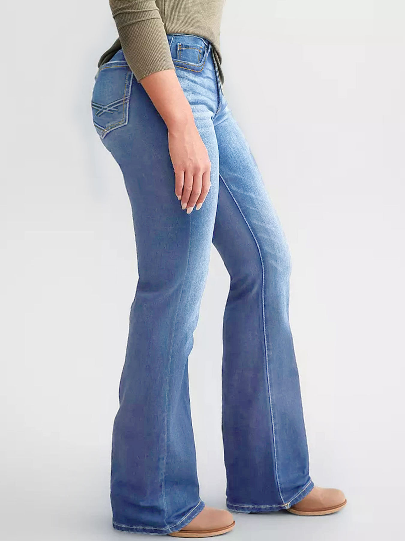 Ladies New Jeans Stretch Slim Ripped