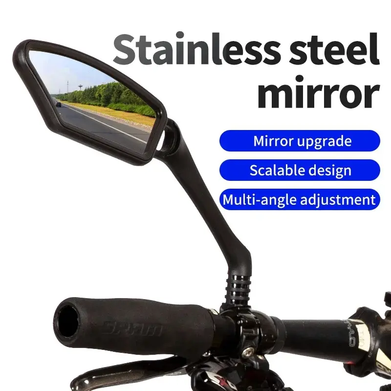 Adjustable Stainless Steel Bicycle Rearview Mirror