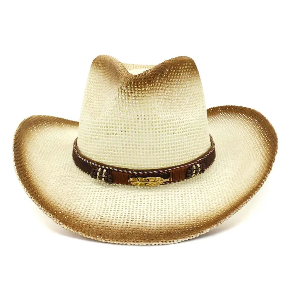 Western Spray Paint Straw Cowboy Hat Beach
