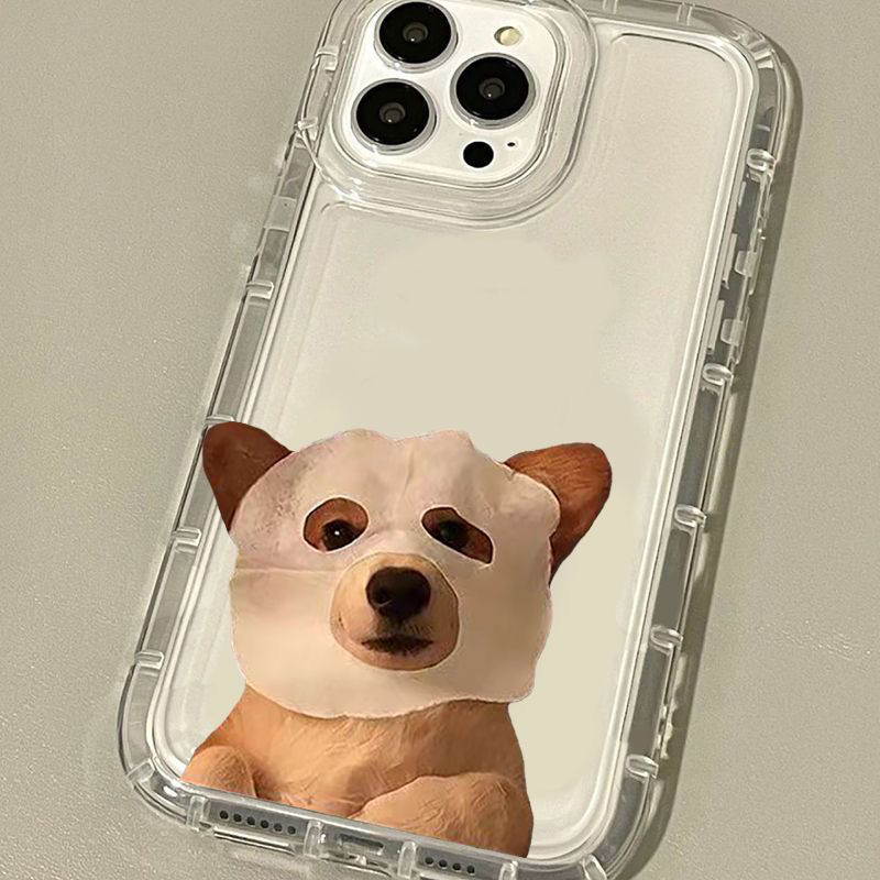 Cute Dog Themed Phone Case Transparent Air Bag Soft Case 6
