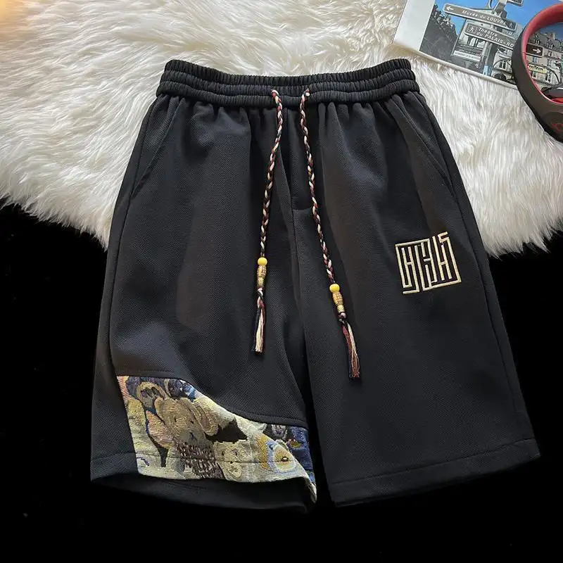 Five-Point Shorts Mens Short Trousers Sports-Casual Running Ice-Silk Quick-Drying Beach Pants Capris Outerwear
