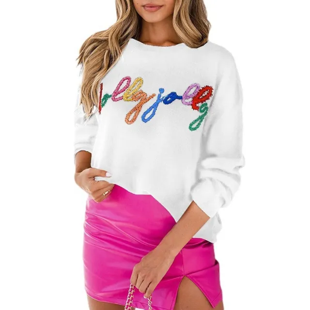 Women's Letter Printed Warm Thickened Sweater Lc2723655 P1 - Shop at LoveMi