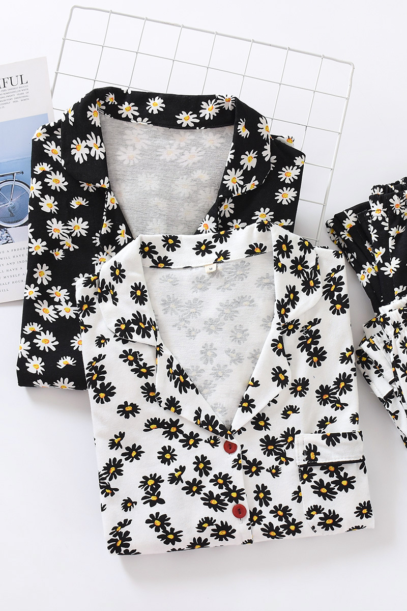 Title 7, Pure Cotton Knit Ladies Small Chrysanthemum Hom...