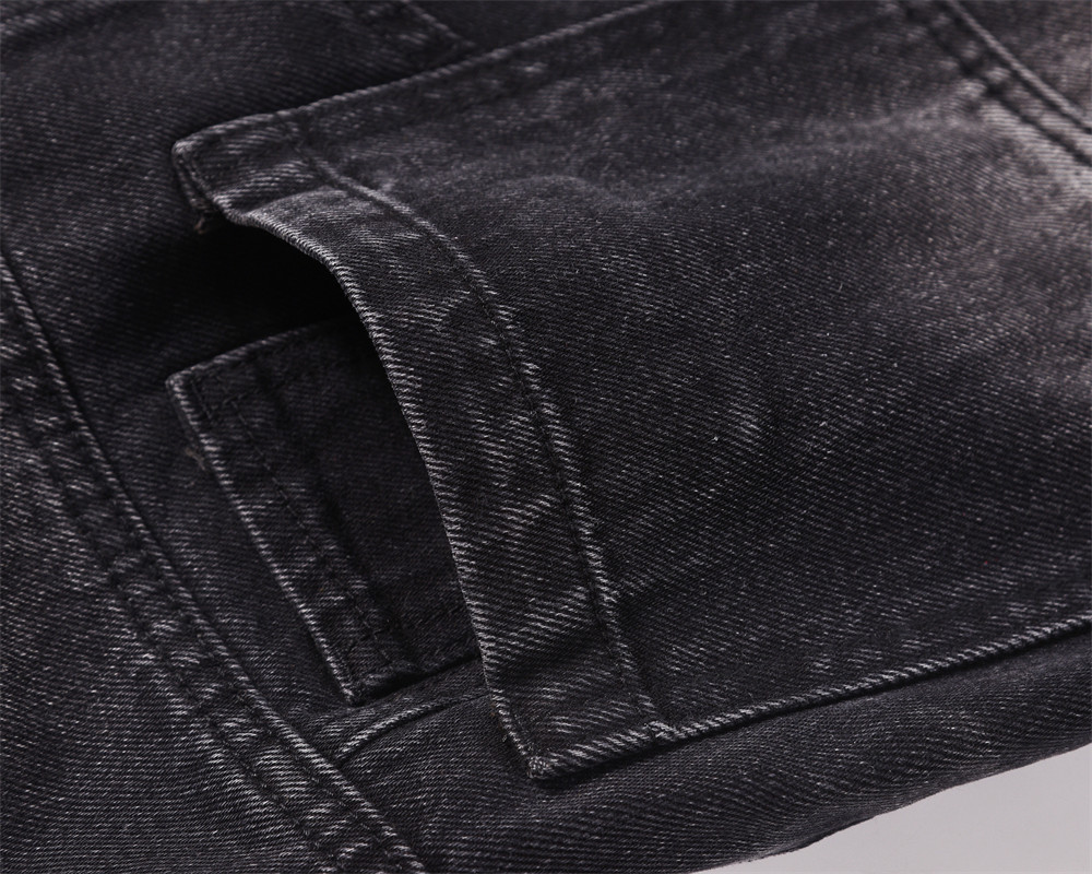 Men's Washed Inkjet Embossed Jeans