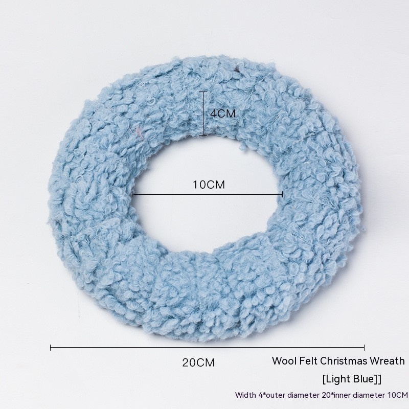 Wool Felt Garland Light Blue