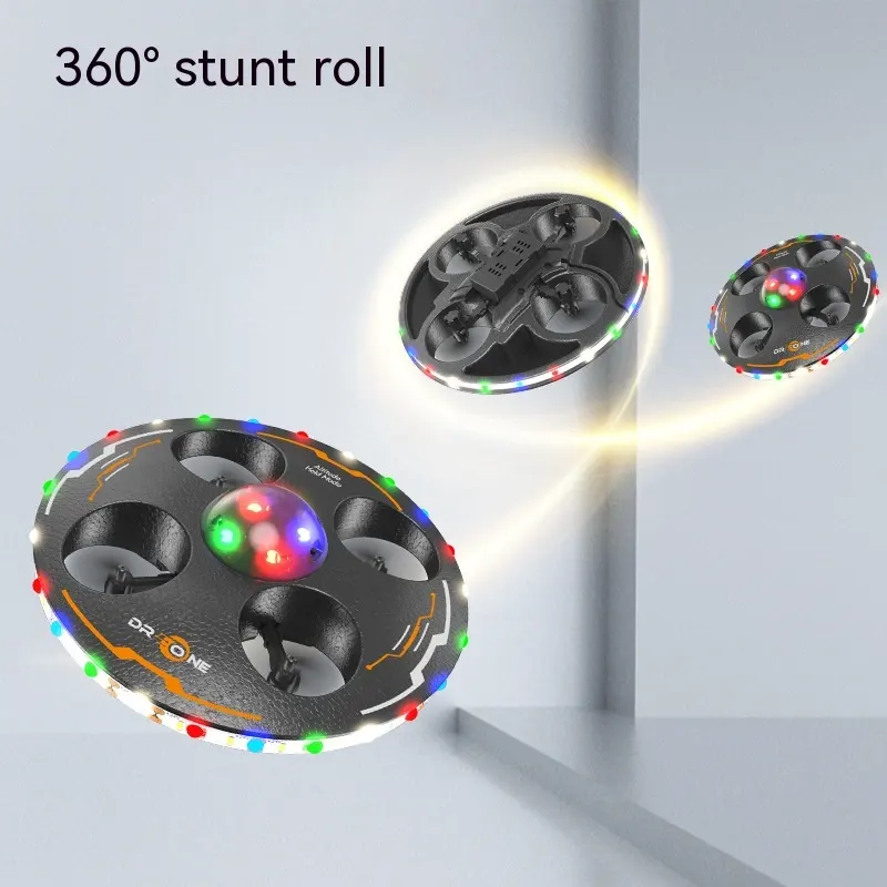 Remote Control Flying Saucer Drop-resistant Luminous Children UAV Toy