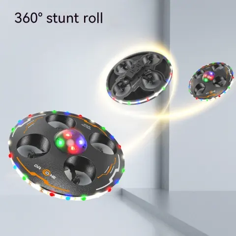 Remote Control Flying Saucer Drop-resistant Luminous Children UAV Toy