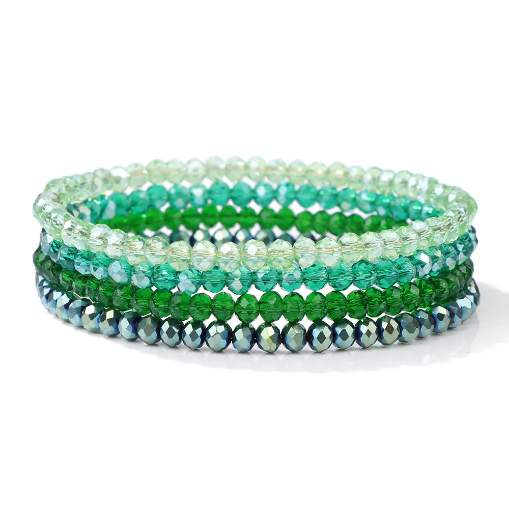 Artificial Crystal Elastic String Bracelet For Women