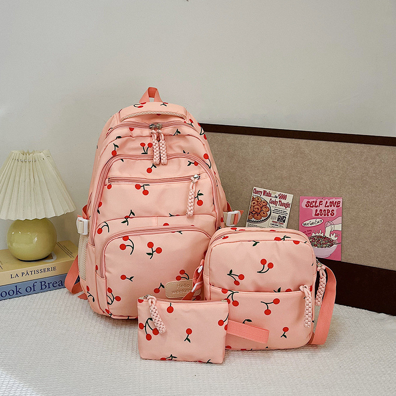 Retro Versatile Backpack And Crossbody Bag Set 3